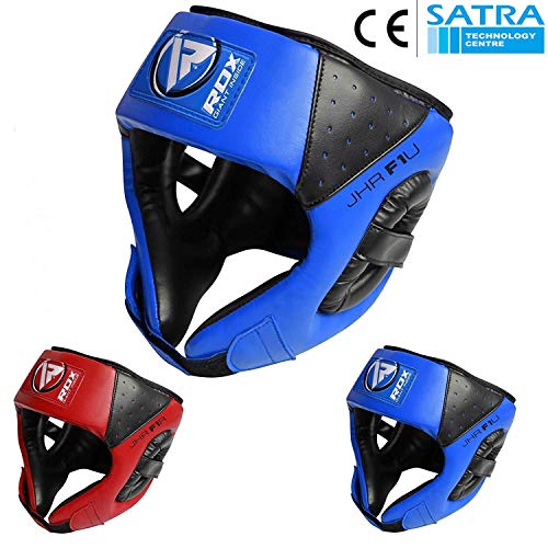 Product Cover RDX Maya Hide Leather Kids Boxing MMA Headgear Junior Head Guard Children Youth Helmet