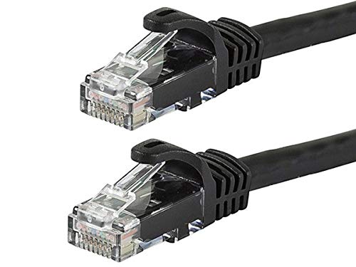 Product Cover Monoprice Flexboot Cat6 Ethernet Patch Cable - Network Internet Cord - RJ45, Stranded, 550Mhz, UTP, Pure Bare Copper Wire, 24AWG, 25ft, Black