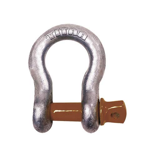 Product Cover Titan 10319054 Bow Type Anchor Shackle 1/2-Inch Hot Dip Galvanized with Screw Pin, 2 Ton WLL