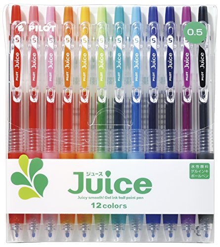 Product Cover Pilot Juice Gel Ink Ballpoint Pen, 0.5mm, 12 Color Set (LJU120EF-12C)