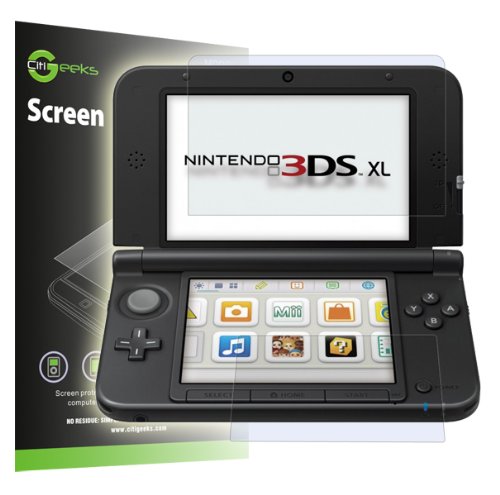 Product Cover CitiGeeks Compatible Nintendo 3DS XL High Definition (HD) Screen Protectors - Reduced-Glare [3-Pack] Fingerprint Resistant Semi-Matte with. Compatible with 2012 and New 2015 Models