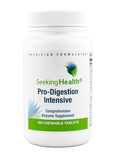 Product Cover Pro-Digestion Intensive Chewable | Best Digestive Support Supplement | Helps Relieve Occasional Heartburn, Gas, Bloating and Belching | 180 Chewable Tablets | Free Of Common Allergens | Seeking Health