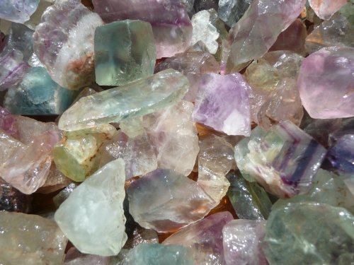 Product Cover Fantasia Materials: 1 lb Rainbow Fluorite Rough Stones from China