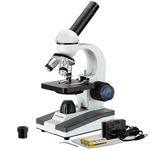 Product Cover AmScope  M150C-I 40X-1000X All-Metal Optical Glass Lenses Cordless LED Student Biological Compound Microscope
