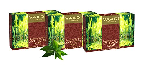 Product Cover Vaadi Herbals Becalming Tea Tree Soap Anti Acne Therapy, 75g x 3
