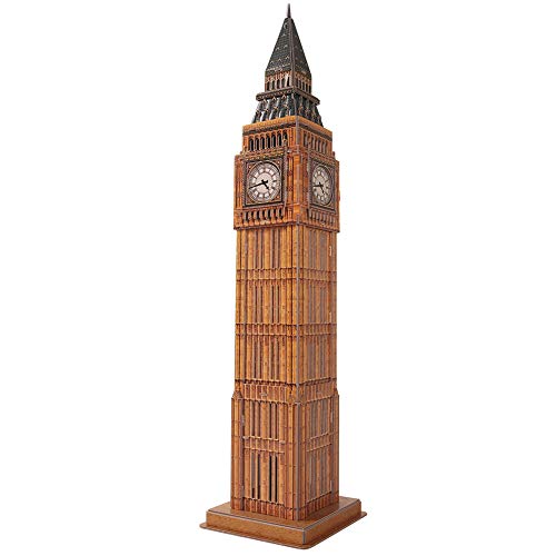 Product Cover CubicFun 3D London Puzzles Small Britain Architecture Buildings Paper Craft Model Kits Toys for Adults and Teens, Big Ben, 30 Pieces