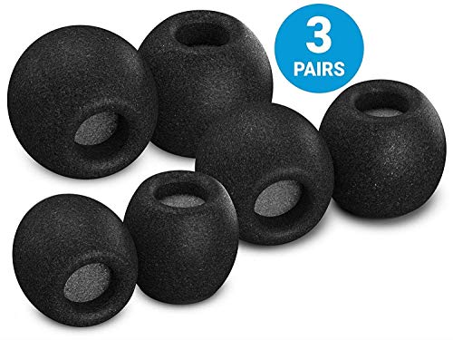 Product Cover Comply Comfort Plus Tsx-400 Memory Foam Earphone Tips, Noise Reducing Replacement Earbud Tips, Secure Fit (S/M/L, 3 Pair)