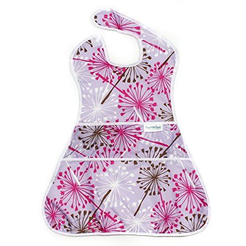 Product Cover Bumkins SuperSized SuperBib, Oversized Baby Bib, Waterproof, Washable, Stain and Odor Resistant, 6-24 Months - Purple Dandelion
