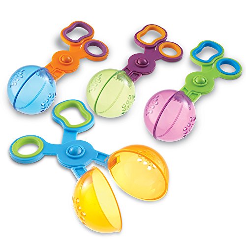 Product Cover Learning Resources Handy Scoopers, Fine Motor Toy, Assorted Colors, Set of 4, Ages 3+