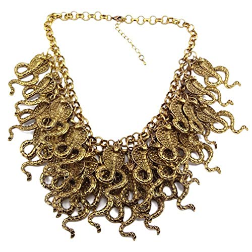 Product Cover Chunky New Ladies Metal Multi Layered Cluster Cobra Snake Choker Necklace(WIIPU-G63)