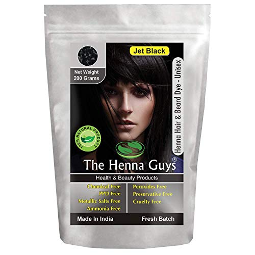 Product Cover Jet Black Henna Hair Color/Dye 200 Grams (2 Step Process) - The Henna Guys