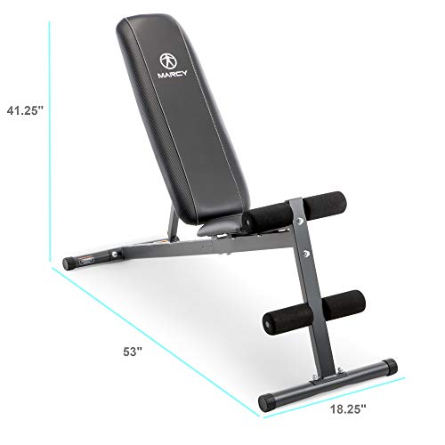Product Cover Marcy Exercise Utility Bench for Upright, Incline, Decline, and Flat Exercise SB-261W