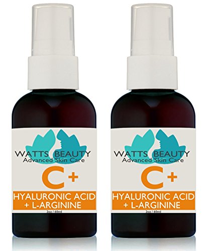 Product Cover Watts Beauty Moisturizing Hyaluronic Acid Serum with Vitamin C - Advanced Antioxidant Skin Repair Gel - Made in USA - 4 oz