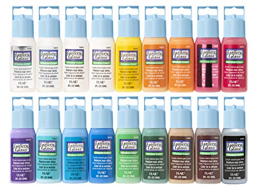 Product Cover Gallery Glass Window Paint Set (2-Ounce), PROMOGGI (18, 2 Ounce, Assorted Colors 1