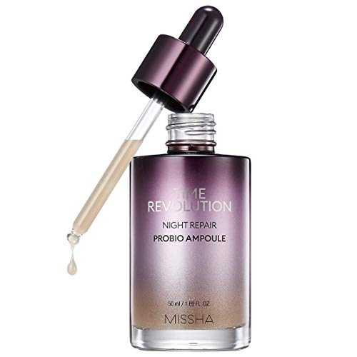 Product Cover MISSHA Time Revolution Night Repair Probio Ampoule 50ml - Whitening Brightening Facial Ampoule with Fermented Bifida, Lactobacillus, Lacto coccus - K Beauty, Revitalizing, Soothing, Anti-Aging