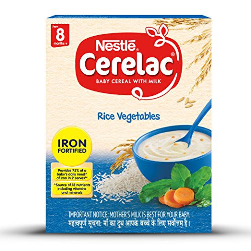 Product Cover Nestlé Cerelac Fortified Baby Cereal with Milk - 8 Months+, Stage 2, Rice Vegetables, 300g