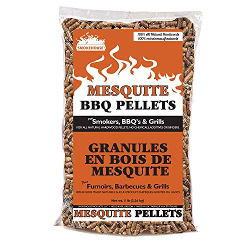 Product Cover Smokehouse Products 9775-020-0000 5-Pound Bag All Natural Mesquite Flavored Wood Pellets, Bulk