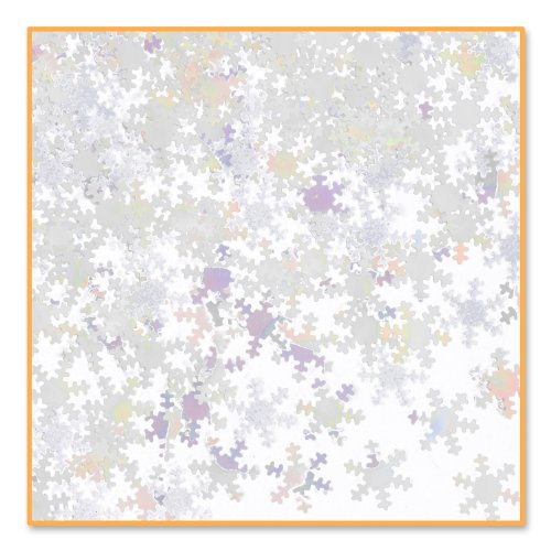 Product Cover Beistle Iridescent Snowflakes Confetti, 1 piece
