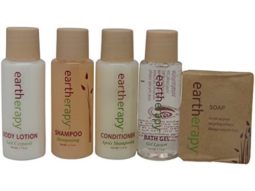 Product Cover Eartherapy Travel set 2 Shampoo, 2 Conditioner, 2 Lotion, 2 Bath Gel,and 2 soap