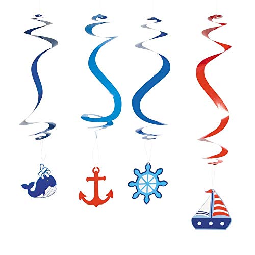 Product Cover Fun Express Nautical Dangling Swirl Party Decorations - 12 ct