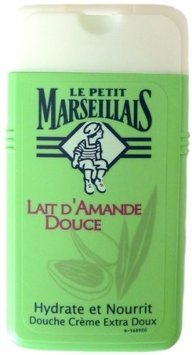 Product Cover Le Petit Marseillais 1 Bottle of Body Wash Your Choice, French Shower Cream 6 Varieties 250ml (8.4oz) (Lait d'Amande Douce (Sweet Almond Milk))