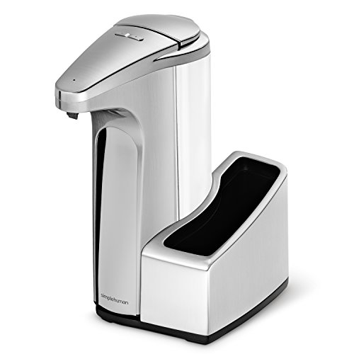 Product Cover simplehuman 13 fl. oz Touch-Free Automatic Sensor Soap Pump With Removable Caddy, Brushed Nickel