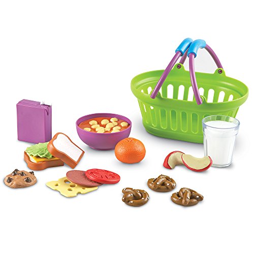 Product Cover Learning Resources New Sprouts Lunch Basket, Pretend Play Food, 18 Piece Set, Ages 18 Mos+