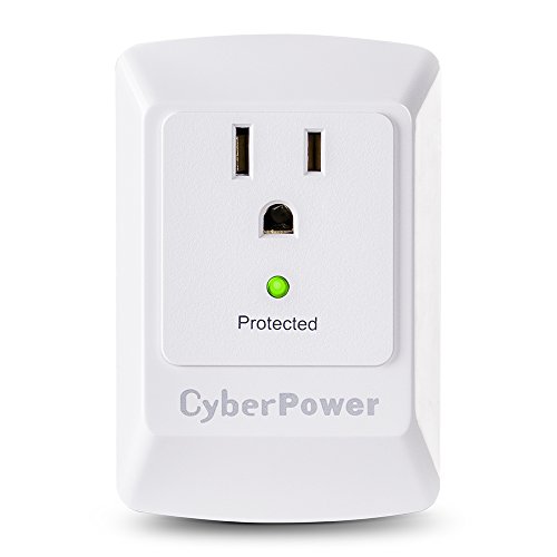 Product Cover CyberPower CSB100W Essential Surge Protector, 900J/125V, 1 Outlet, Wall Tap