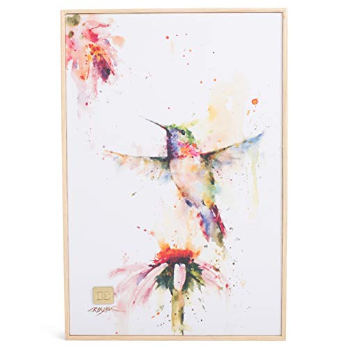 Product Cover Demdaco Dean Crouser PeeWee Hummingbird Gallery Wrapped Canvas Print 12 x 8 Ash Wood Framed Wall Art Plaque
