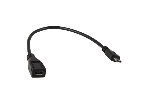 Product Cover YCS Basics Black 6 Inch Cellphone/Tablet USB Micro Male to Female Sync & Charging Extension Cable
