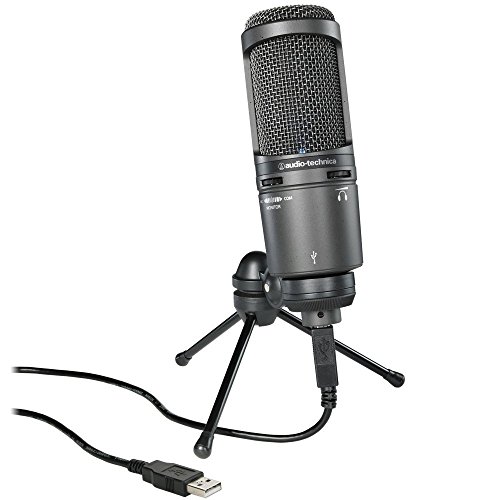 Product Cover Audio-Technica AT2020USB PLUS Cardioid Condenser USB Microphone, Black
