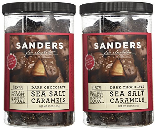 Product Cover Sanders Dark Chocolate Sea Salt Caramels - 36 Oz (Value 2 Pack)