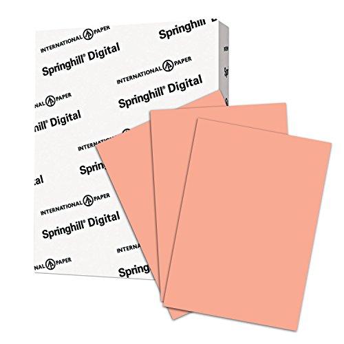 Product Cover Springhill Colored Paper, Cardstock Paper, Salmon Paper, 90lb Paper, 163 gsm, Letter Size, 8.5 x 11 Paper, 1 Ream / 250 Sheets, Thick Paper, Card Stock Paper (085100R)