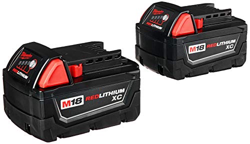 Product Cover Milwaukee 48-11-1822 Dual M18 Genuine OEM 3 Amp Hour 18V Lithium Ion XC Extended Capacity Battery with Redlink Intelligence and Extreme Weather Performance (2 Pack of 48-11-1828)