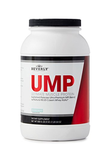 Product Cover Beverly International UMP Protein Powder 30 Servings, Rocky Road. Unique whey-Casein Ratio Builds Lean Muscle and Burns Fat for Hours. Easy to Digest. No Bloat. (32.8 oz) 2lb .8 oz
