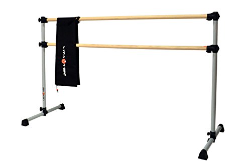 Product Cover Vita Vibe Traditional Wood Ballet Barre - DBNB5-W 5ft -Portable Double Bar w Carry Bag- Freestanding Stretch/Dance Bar - Vita Vibe - USA Made