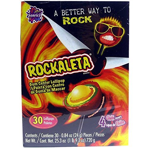 Product Cover Sonrics Rockaleta Lollipop Chili Layered with Gum Center - 30 Ct. Case