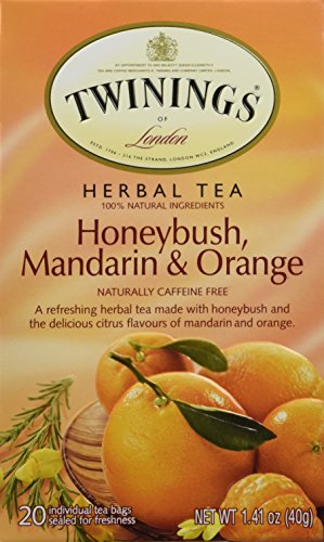 Product Cover Twinings of London Honeybush, Mandarin & Orange Tea Bags, 20 ct, 1 Box, 1.41 oz (40g)