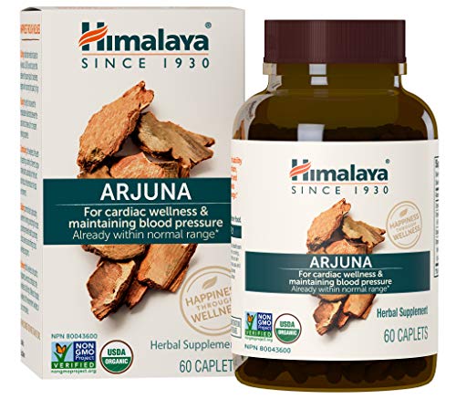 Product Cover Himalaya Organic Arjuna 60 Caplets for Cholesterol, Blood Pressure & Healthy Heart Function Support 700mg, 2 Month Supply
