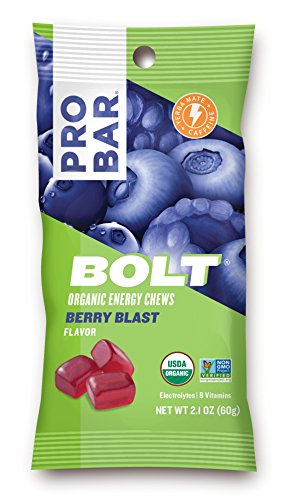 Product Cover PROBAR - Bolt Organic Energy Chews, Berry Blast, Non-GMO, Gluten-Free, USDA Certified Organic, Healthy, Natural Energy, Fast Fuel Gummies with Vitamins B & C (12 Count) Packaging May Vary