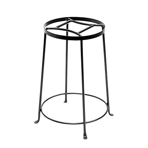 Product Cover Achla Designs FB-32 Argyle III Wrought Iron Plant Stand, 18-inch H, Graphite