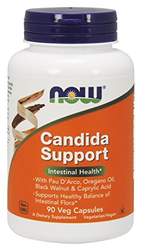 Product Cover NOW Supplements, Candida Support with Pau D'Arco, Oregano Oil, Black Walnut & Caprylic Acid, 90 Veg Capsules