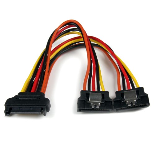 Product Cover StarTech.com 6in Latching SATA Power Y Splitter Cable Adapter - M/F - 6 inch Serial ATA Power Cable Splitter - SATA Power Y Cable Adapter