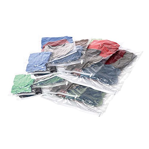 Product Cover Samsonite 51714-1212 Compression Bags 12-piece Kit (2 Pouch, 4 Carry-on, 4 Large, 2 Xl), Clear