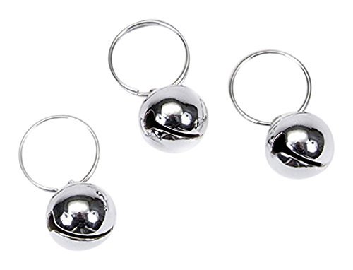 Product Cover Coastal Pet Products DCP45105 3-Pack Li'l Pals Round Dog Bells, 1/2-Inch, Silver