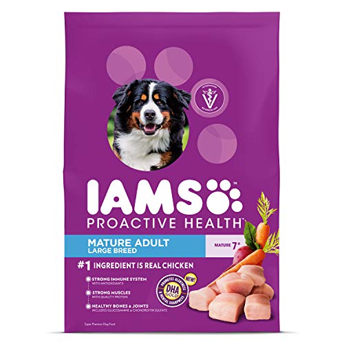 Product Cover IAMS PROACTIVE HEALTH Mature Adult Large Breed Dry Dog Food for Senior Dogs with Real Chicken, 30 lb. Bag