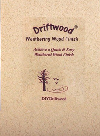Product Cover DRIFTWOOD Weathering Wood Finish Gray Wood Stain - Create a Driftwood Weathered Wood Finish on Unfinished Wood in Minutes; Mix with Water and Apply on Furniture, Floors, Feature Walls, Wood Frames