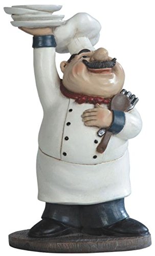 Product Cover George S. Chen Imports SS-G-65003 Chef Holding Plates Figurine, 10.75