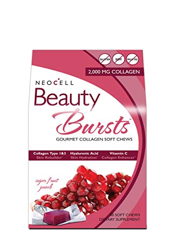 Product Cover NeoCell Beauty Bursts Collagen Soft Chews - 2,000mg Collagen Types 1 & 3 - Super Fruit Punch Flavor - 60 Count (Packaging May Vary)
