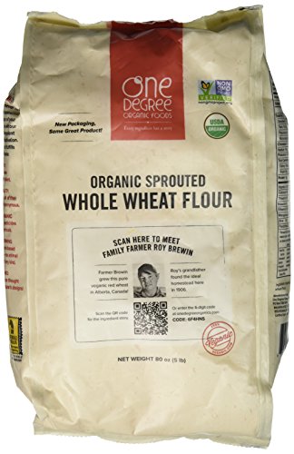 Product Cover One Degree Organic Sprouted Whole Wheat Flour, 80 Ounce -- 4 per case.